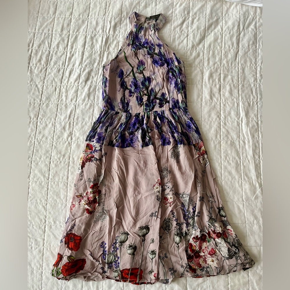 Varun Bahl from Anthropologie Petaline halter dress. Size 0.
